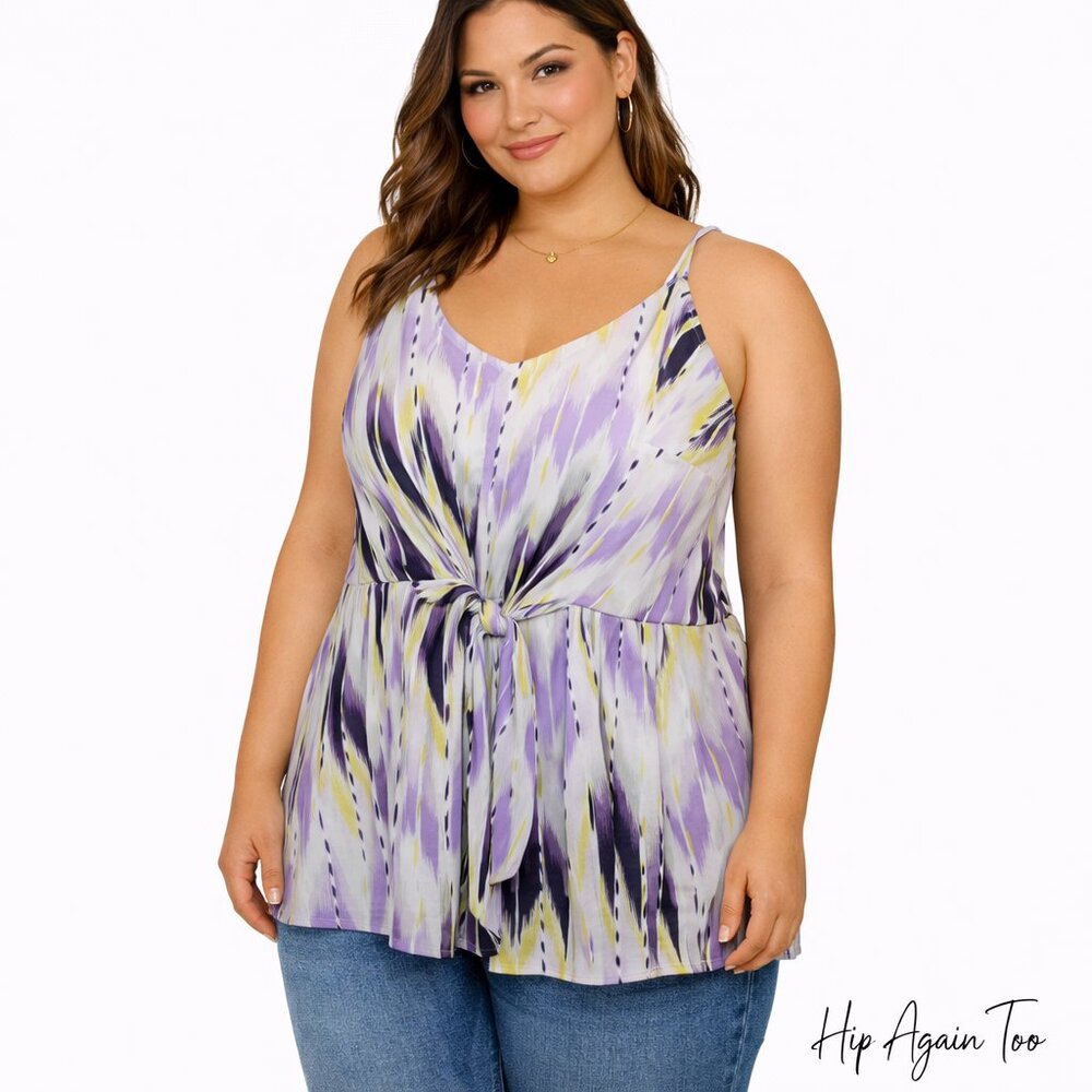 Torrid Peplum Georgette Tie-Front Cami Torrid Sz 4 - 4X/26